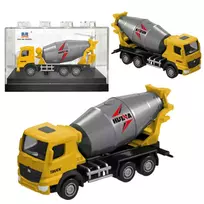 Huina 1:80 Die-Cast Metal Concrete Mixer Truck Collectible Model - Geltonas