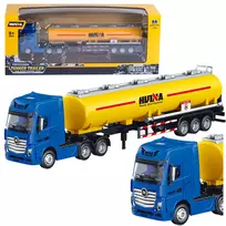 HUINA Tank Truck Metal Movable Parts Yellow 1:50