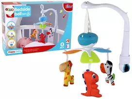 LEAN TOYS Muzikinis Mobilis Lovytei Su Projektoriumi Mėlynas