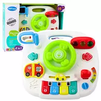 LEAN TOYS Panel Interactive Table Educational Steering Wheel 2in1 Lights Sounds