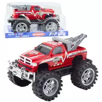 LEAN TOYS Visureigis gelbėjimo automobilis su vilkimo kablys, raudonas 27cm