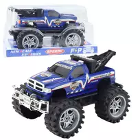 LEAN TOYS Visureigis gelbėjimo automobilis su vilktimi, mėlynas 27cm