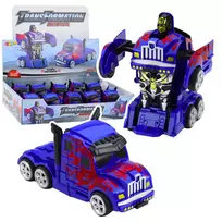 LEAN TOYS Truck Auto Robot 2in1 Drive Red Patterns Blue