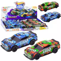 LEAN TOYS XS06 lenktyninis automobilis su šviesomis ir garsais oranžinis mėlynas