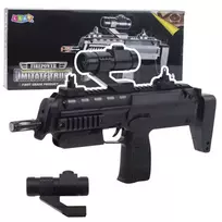 LEAN TOYS Žaislinis Šautuvas su Šviesomis, Garsais ir Taikikliu, Juodas, 41 cm