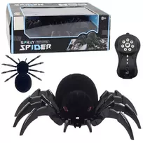 LEAN TOYS RC Black Widow Remote Control Spider Smoke Effect – nuotolinio valdymo voras su dūmų efektu