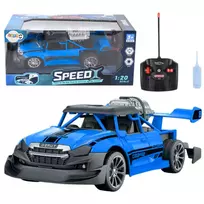 LEAN TOYS RC automobilis 1:20 su šviesomis ir dūmų efektu mėlynas