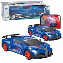 LEAN TOYS Sportinis automobilis su kliūčių jutikliu LED kamuoliu 360° sukimu šviesomis garsu mėlynas