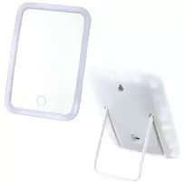 LEAN LED apšviestas kosmetinis veidrodis su Bluetooth belaidžiu ryšiu baltas