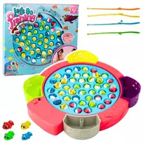 LEAN TOYS Interaktyvus žaidimas Žvejyba su muzika ir šviesomis, rožinis