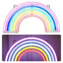 LEAN Decorative Night Light Neon Rainbow LED Battery Operated
