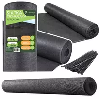 LEAN Šešėlinis tinklas tvorai Fence Masking juodas 1,5M 25M 70g/m²