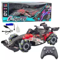 LEAN TOYS F-Spray Remote Controlled RC Racer 1:10 Lights Sounds Steam Red
