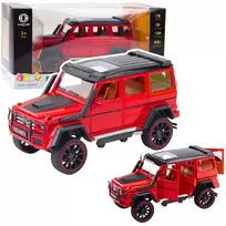 LEAN TOYS Visureigis Metalinis Atbulinis Variklis Atidaromos Durys Raudonas 1:22