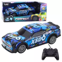 LEAN TOYS RC lenktyninis automobilis su šviečiančiu kėbulu juodas ir mėlynas