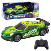 LEAN TOYS RC Remote Controlled Racing Car with Glowing Body Green