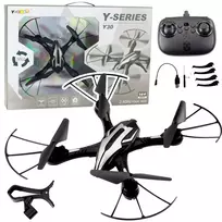 LEAN TOYS Y30 nuotoliniu valdymu dronas su LED lemputėmis, 6 ašių giroskopu, 360° sukimu, 2.4 GHz 4 kanalų kvadrokopteris