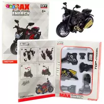 LEAN TOYS Motociklo Surinkimo Komplektas 1:14 Juodas Auksinis
