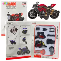LEAN TOYS Motociklas Surinkimui Su Varžtais Metalinis 1:14 DIY Oranžinis