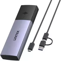 UNITEK SolidForce Smart Anti-Loss M.2 NVMe PCIe SSD Enclosure USB 3.2 Gen 2 Type-C 10Gbps Tool-Free