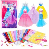 LEAN TOYS Kūrybinis rinkinys „Pasidaryk pats“ lėlių drabužėlių dizainui ir siuvimui