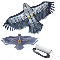 LEAN TOYS Eagle Bird-Shaped Kite su Virve ir Rankena 150 x 70cm