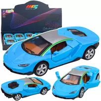 LEAN TOYS Sportinis automobilis Metal Drive Lights Sounds Blue 1:32