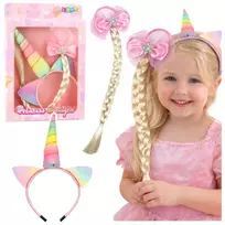 LEAN TOYS Vienaragio galvos juosta su pynute ir pasteline lankele