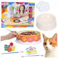 LEAN TOYS Kūrybinis rinkinys Dubuo Dažymui Dažai Teptukai DIY 6 vnt.