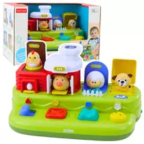 LEAN TOYS Interaktyvus lavinamasis žaislas mažyliams – Pop-Up Ūkio gyvūnėliai