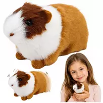 LEAN TOYS Jūrų kiaulytė Realistinis minkštas kailinis gyvūnėlis Ruda 12 cm