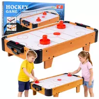 LEAN TOYS Mini Air Hockey Table Arcade Game For Kids Wooden
