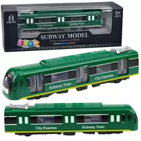 LEAN TOYS Metro Train City Express Opening Doors Lights Sounds Green