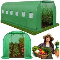 LEAN Polytunnel Garden Greenhouse for Vegetables PRO Frame 25 mm 8 x 3 x 2 m 24 m²