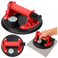LEAN Vakuuminis Siurbtukas Plytelėms, Glazūroms ir Stiklui su Slėgio Matuokliu 20 cm