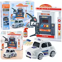 LEAN TOYS Interaktyvus policijos automobilis su degaline – šviesos, garsai ir dūmai