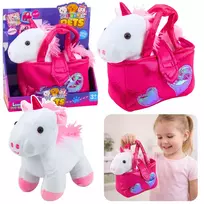 LEAN TOYS Minkštas žaislas Vienaragis maišelyje, Baltas, 25cm