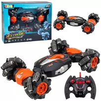 LEAN TOYS RC Car Remote Controlled Drift Acrobatics Twist Orange 1:16