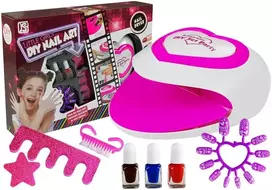 LEAN TOYS Vaikų nagų lakų rinkinys + Nagų lempa