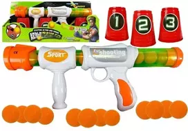 LEAN TOYS Soft Ball Gun Rifle Practice Your Aim Target Cups