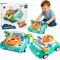 LEAN TOYS interaktyvus vairavimo simuliatorius su šviesomis ir garsais, mėlynas