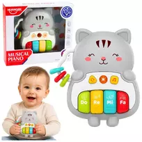 LEAN TOYS Muzikinis žaislas Kačiuko pianinas lavinamasis mažyliams melodijos garsai