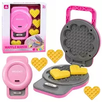 LEAN TOYS Waffle Maker for Kids - Waffles with Color Changing Lights and Sounds - Pink