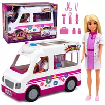 LEAN TOYS Anlily Gydytoja su Greitosios Pagalbos Automobiliu Medicinos Priedų Rinkinys