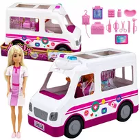 LEAN TOYS Anlily Lėlė Gydytoja Slaugytoja Greitosios Pagalbos Automobilis Medicinos Priedai