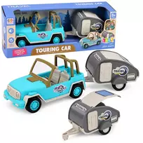 LEAN TOYS Visureigis su Kemperiu ir Garsais Mėlynas Turistų Rinkinys