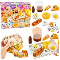 LEAN TOYS Kūrybinio meno ir amatų rinkinys: DIY Squishy dekoratyviniai pusryčių patiekalai