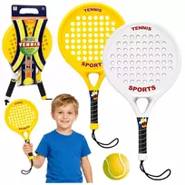 LEAN TOYS Sporto rinkinys paplūdimio tenisui, sodo tenisui, raketės, putplasčio kamuoliukas
