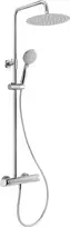 DEANTE Arnika Rain Shower with Shower Faucet, Matte Black, 250mm Rain Head, Wall-Mounted