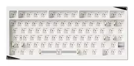 AKKO DIY Barebone Mechaninės Klaviatūros Rinkinys 75% 82 klavišai Trigubas Režimas Karštai Keičiama Gasket Mount Balta